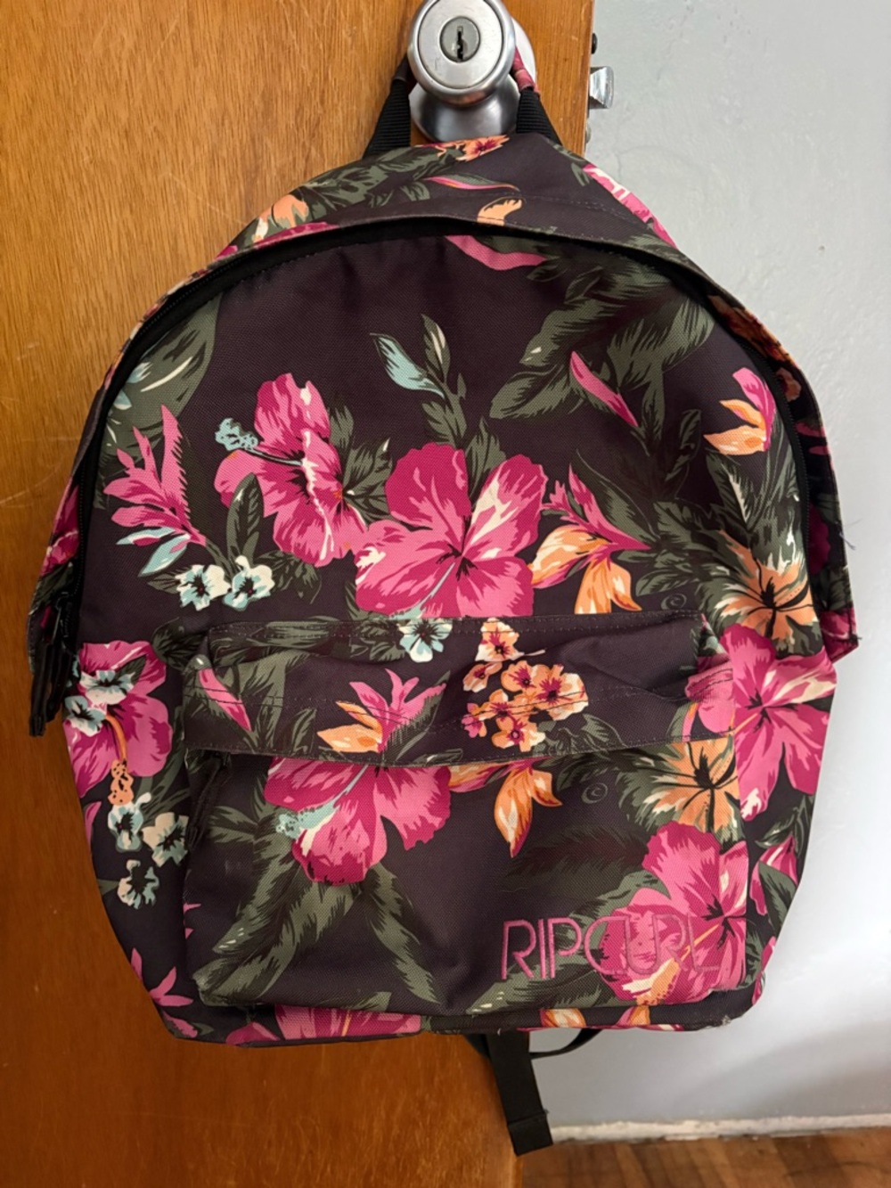 Rip Curl Tropical Floral Backpack in Pink and Green